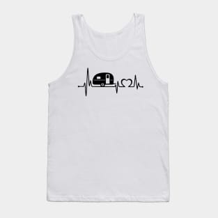 Funny Camping Heartbeat Tank Top